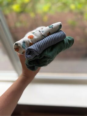 Organic 6 month baby pants bundle